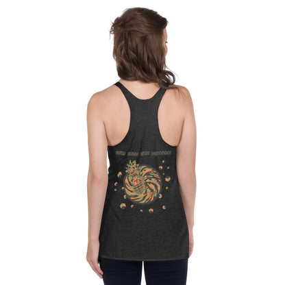 womens graphic racerback tank