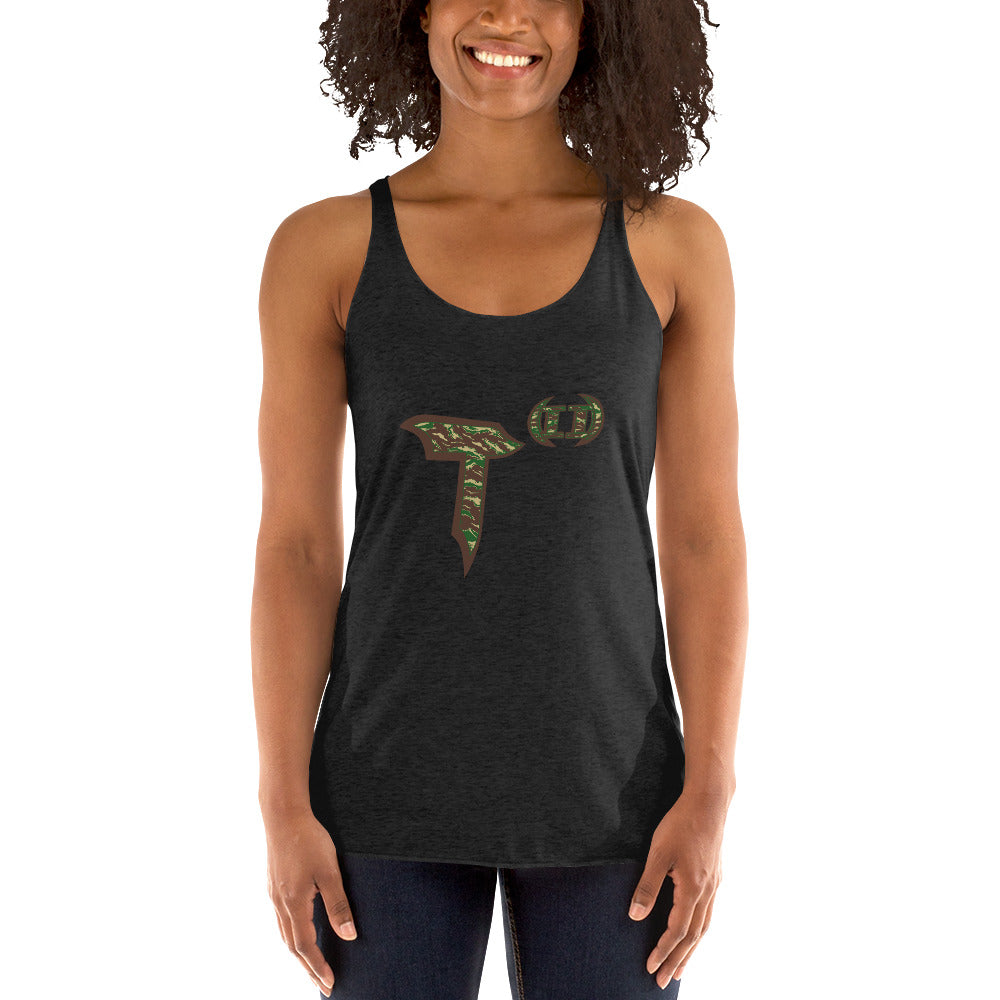 Next Level Women's Racerback Tank "T(2)" Tiger Stripe Can't See Me Edition