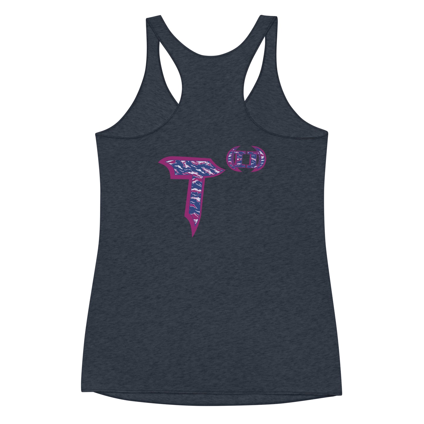 Next Level Women's Racerback Tank "DNA TREE VORTEX" Tiger Stripe Blurple Edition