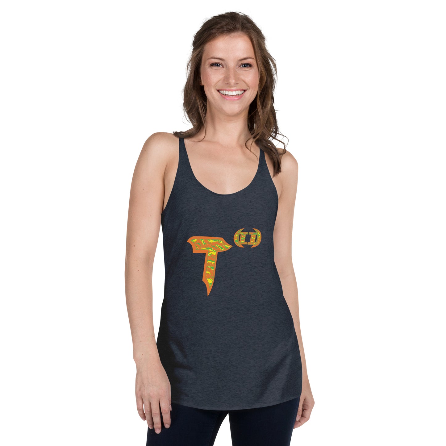 Next Level Women's Racerback Tank "T(2)" Tiger Stripe Tang Edition