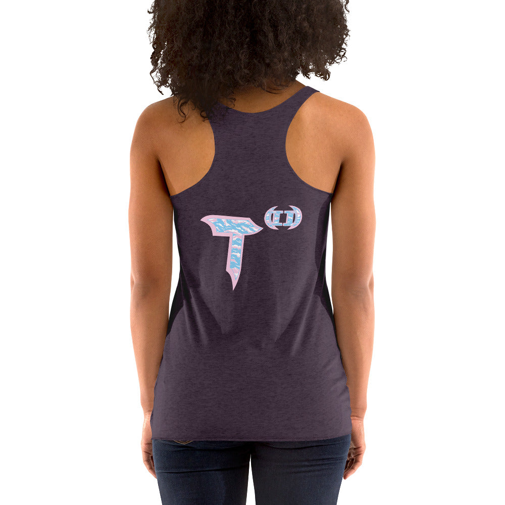 Next Level Women's Racerback Tank "DNA TREE VORTEX" Tiger Stripe Elegant Edition