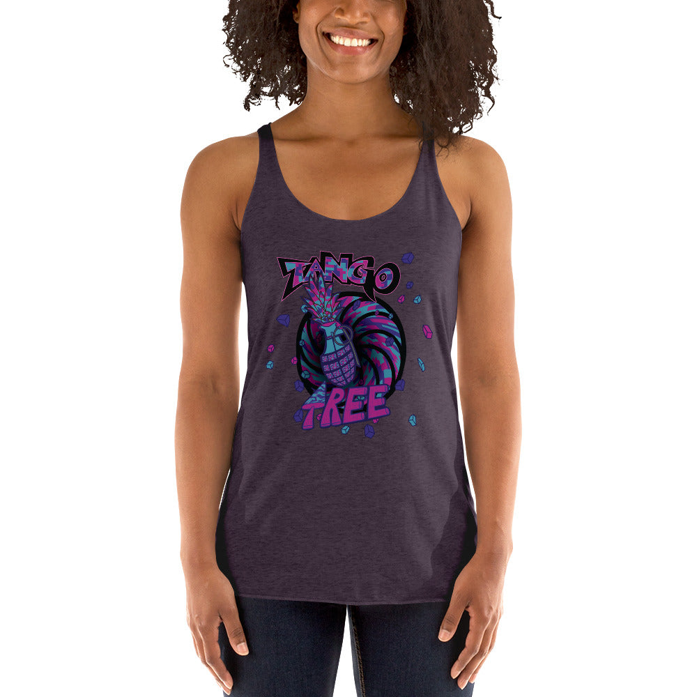 Next level Women's Racerback Tank "Digi The Pineapple Grenade Vortex" Digital Magic Edition