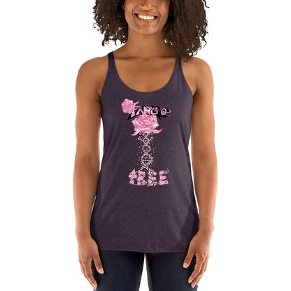 Women's Racerback Tank "Tango Rose of Life Vortex"