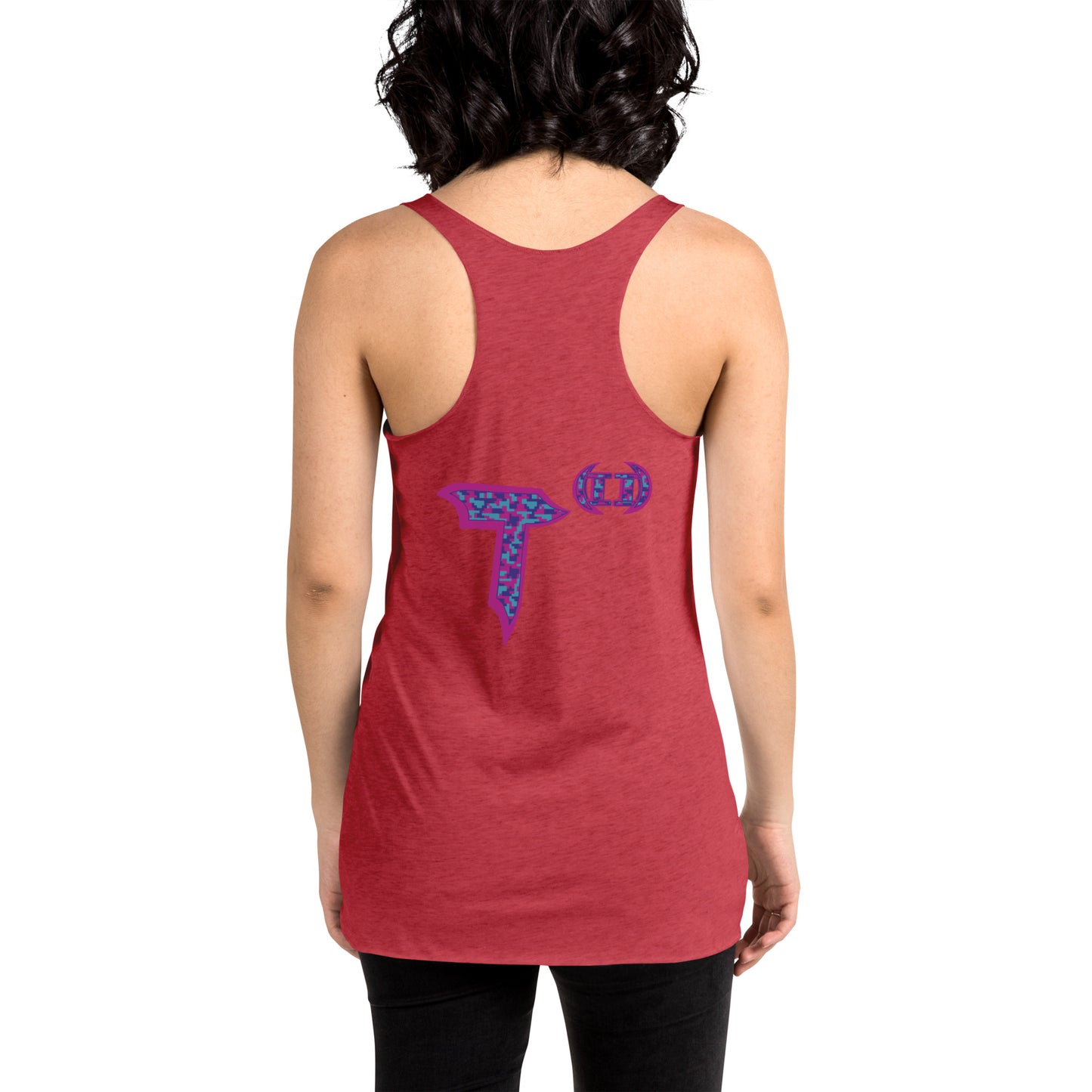 Next level Women's Racerback Tank "Digi The Pineapple Grenade Vortex" Digital Magic Edition