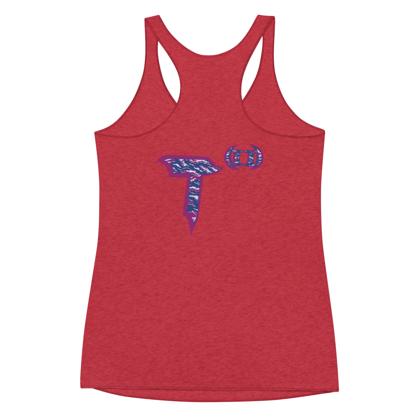 Next Level Women's Racerback Tank "DNA TREE VORTEX" Tiger Stripe Blurple Edition