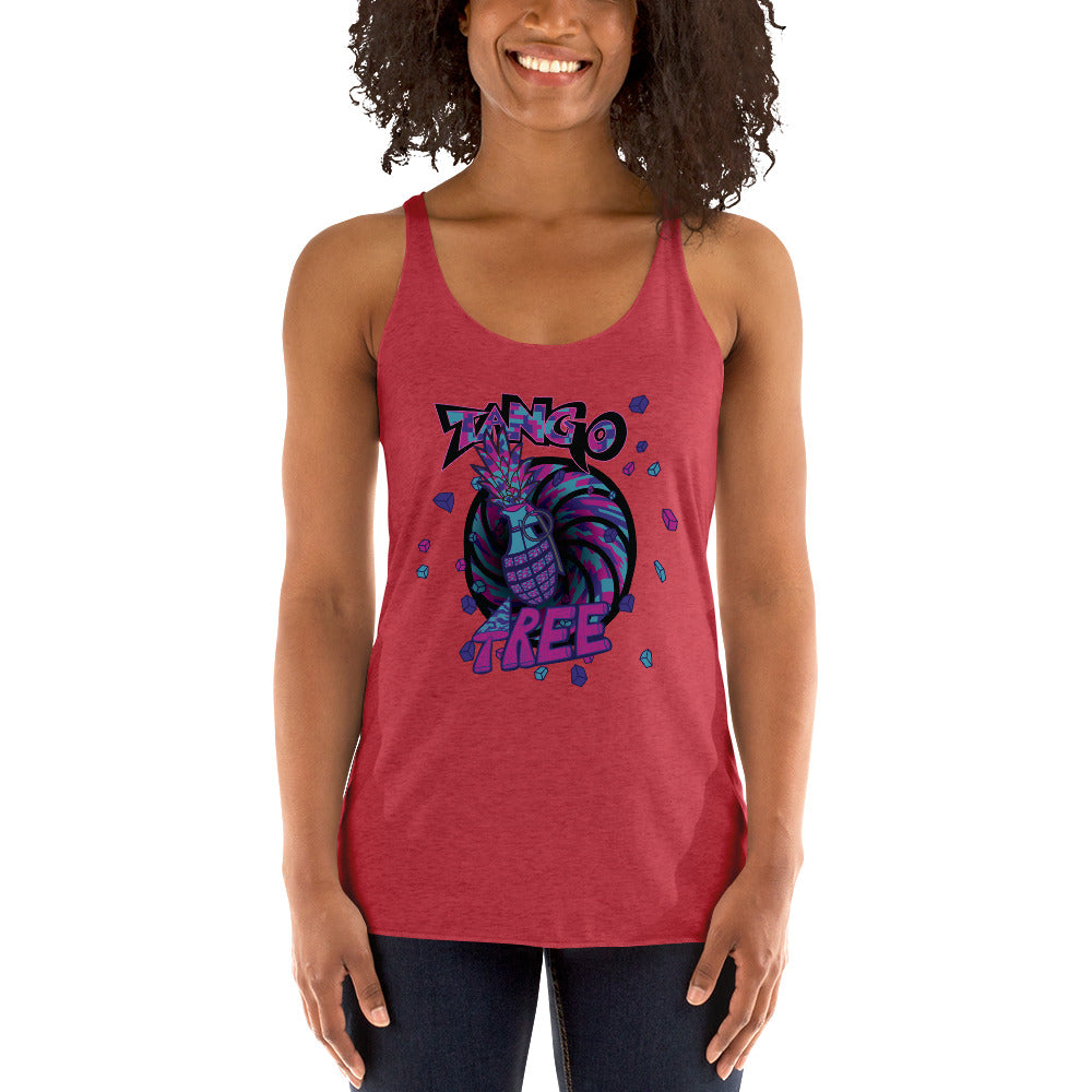 Next level Women's Racerback Tank "Digi The Pineapple Grenade Vortex" Digital Magic Edition