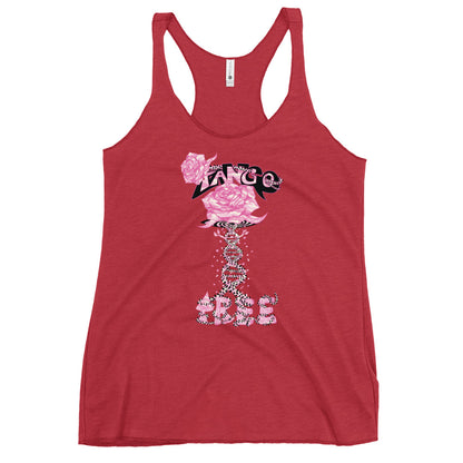 Women's Racerback Tank "Tango Rose of Life Vortex"