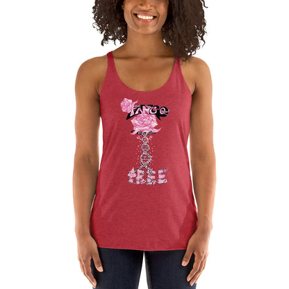 Women's Racerback Tank "Tango Rose of Life Vortex"
