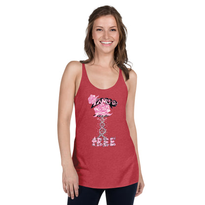 Women's Racerback Tank "Tango Rose of Life Vortex"