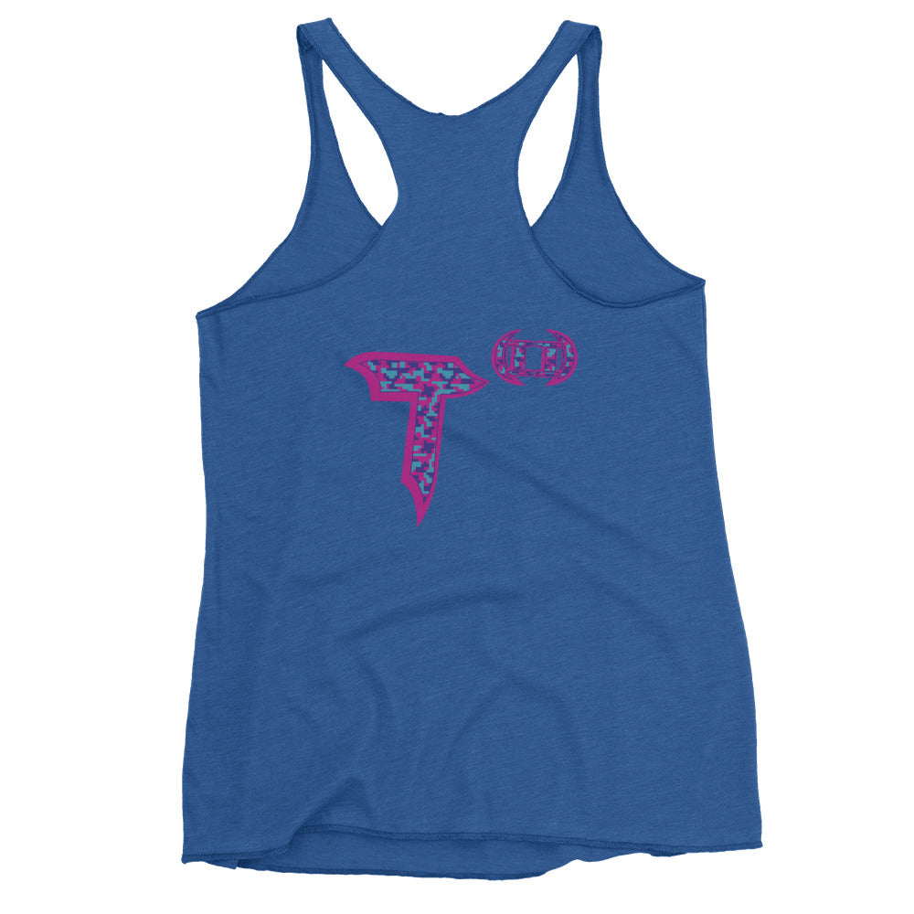 Next level Women's Racerback Tank "Digi The Pineapple Grenade Vortex" Digital Magic Edition