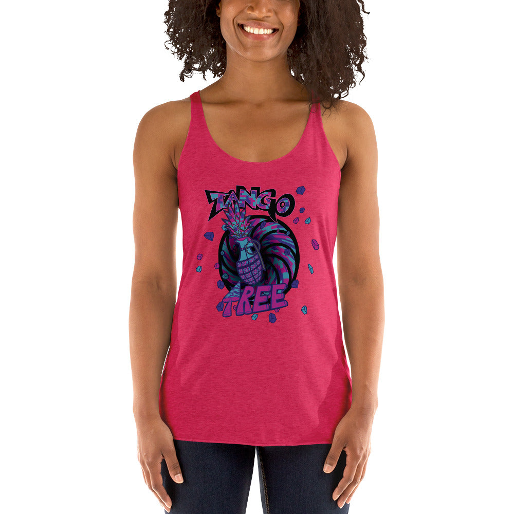 Next level Women's Racerback Tank "Digi The Pineapple Grenade Vortex" Digital Magic Edition