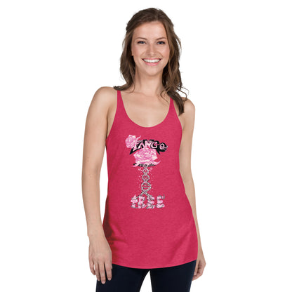 Women's Racerback Tank "Tango Rose of Life Vortex"