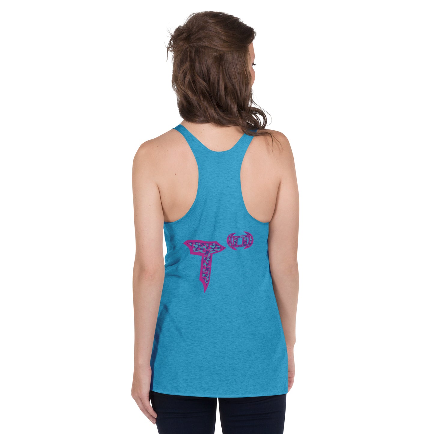 Next level Women's Racerback Tank "Digi The Pineapple Grenade Vortex" Digital Magic Edition