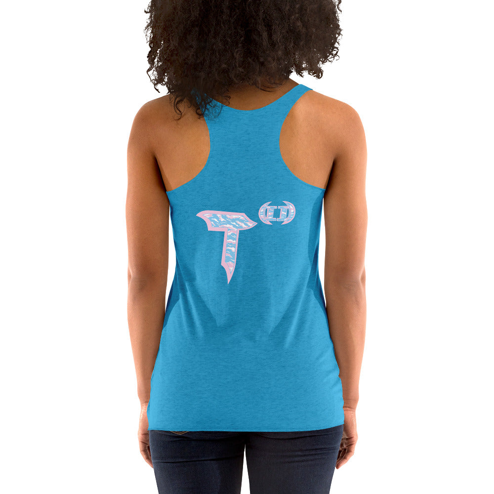 Next Level Women's Racerback Tank "DNA TREE VORTEX" Tiger Stripe Elegant Edition