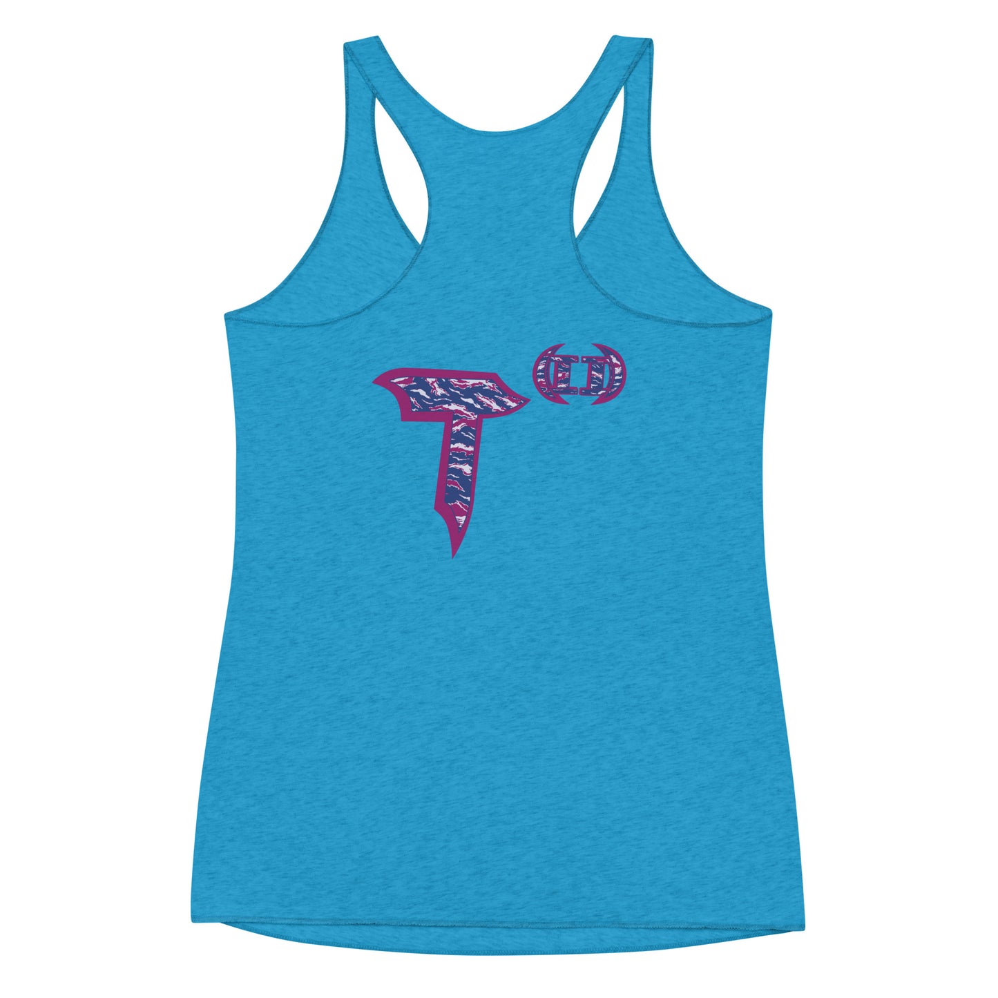 Next Level Women's Racerback Tank "DNA TREE VORTEX" Tiger Stripe Blurple Edition