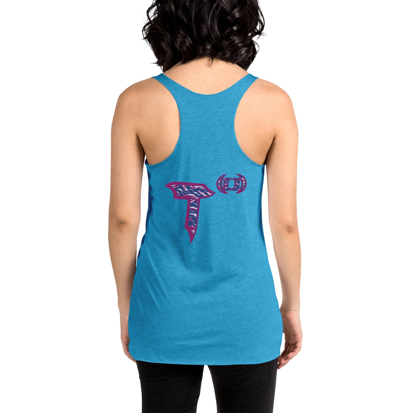 Next Level Women's Racerback Tank "DNA TREE VORTEX" Tiger Stripe Blurple Edition