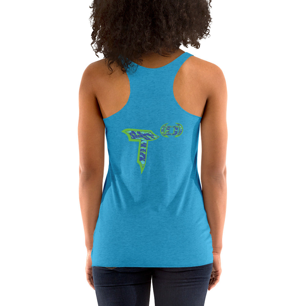 Next Level Women's Racerback Tank "DNA TREE VORTEX" Tiger Stripe Wildin' Edition