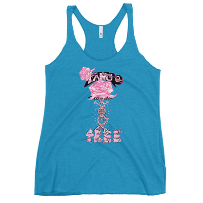 Women's Racerback Tank "Tango Rose of Life Vortex"