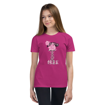 Youth Short Sleeve T-Shirt "Tango Pink Rose of Life Vortex"