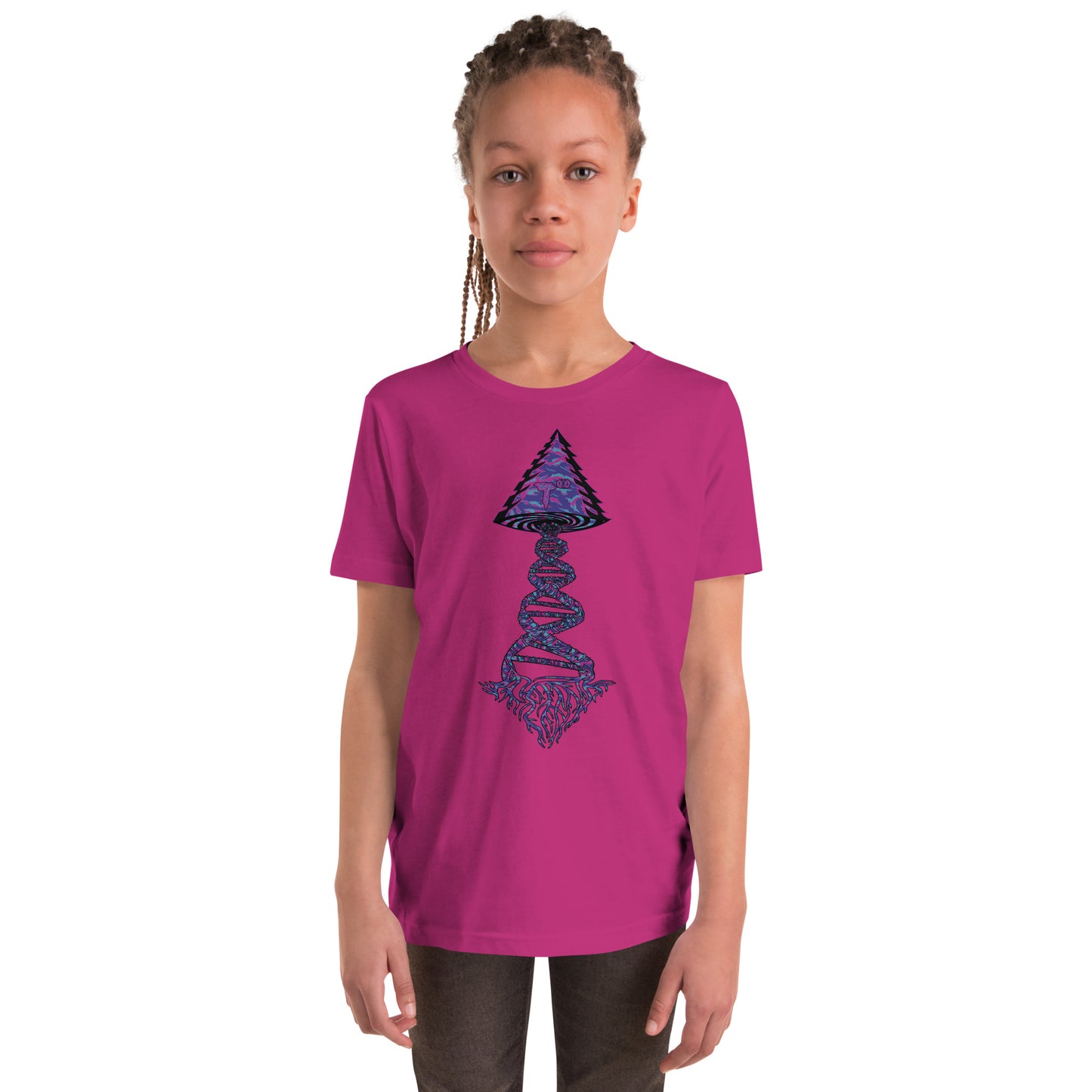 Youth Short Sleeve T-Shirt "Magic" Tango Tree of Life Vortex