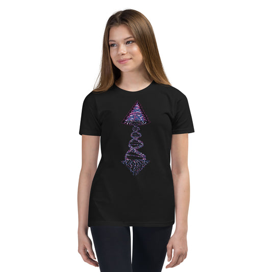 Youth Short Sleeve T-Shirt "Blurple" Tango Tree of Life Vortex