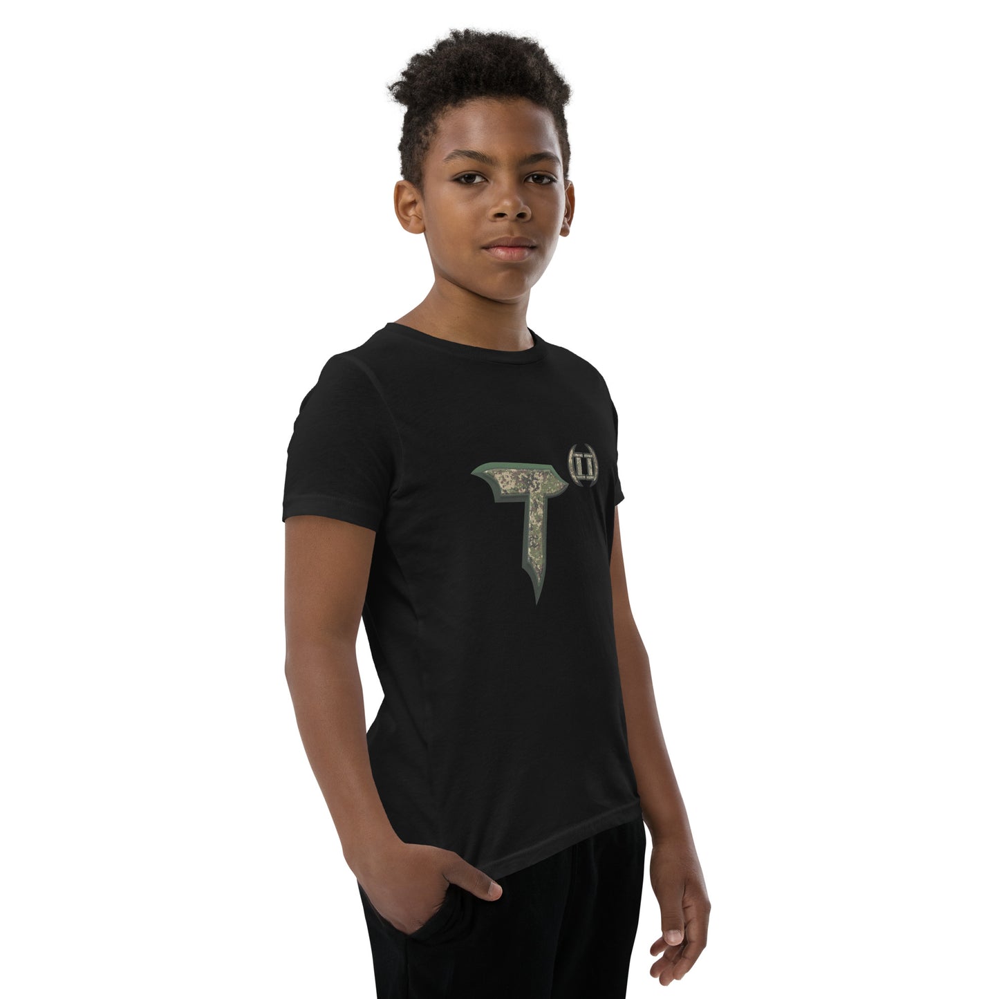 Youth Short Sleeve T-Shirt "T(2)"  Digital Can't See Me Edition