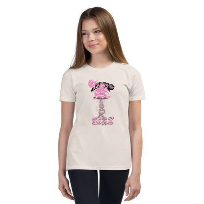 Youth Short Sleeve T-Shirt "Tango Pink Rose of Life Vortex"