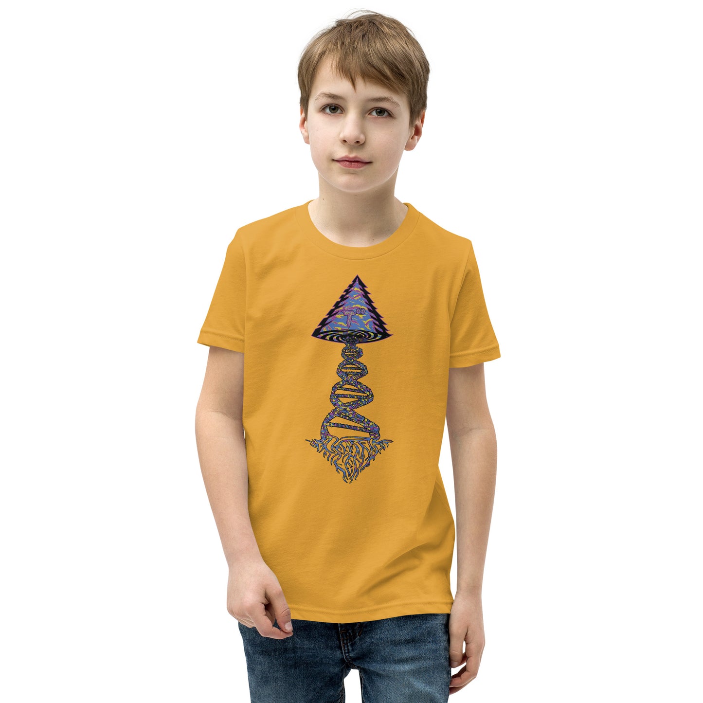 Youth Short Sleeve T-Shirt "Stylin" Tango Tree of Life Vortex