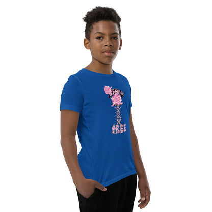 Youth Short Sleeve T-Shirt "Tango Pink Rose of Life Vortex"