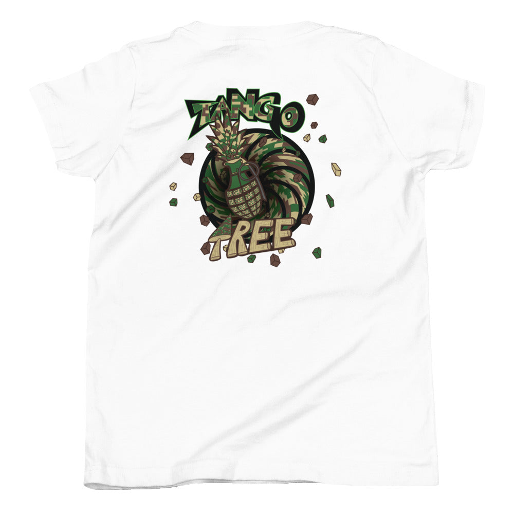 Youth Short Sleeve T-Shirt "Digi The Pineapple Grenade Vortex!" Digital Can't See Me Edition