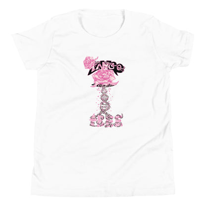 Youth Short Sleeve T-Shirt "Tango Pink Rose of Life Vortex"