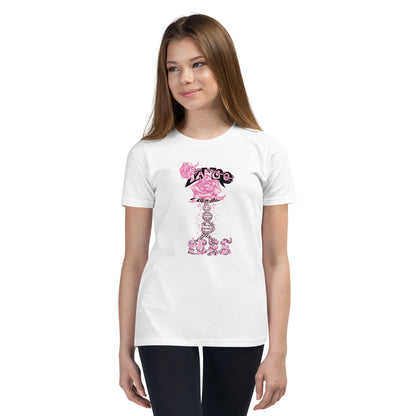 Youth Short Sleeve T-Shirt "Tango Pink Rose of Life Vortex"